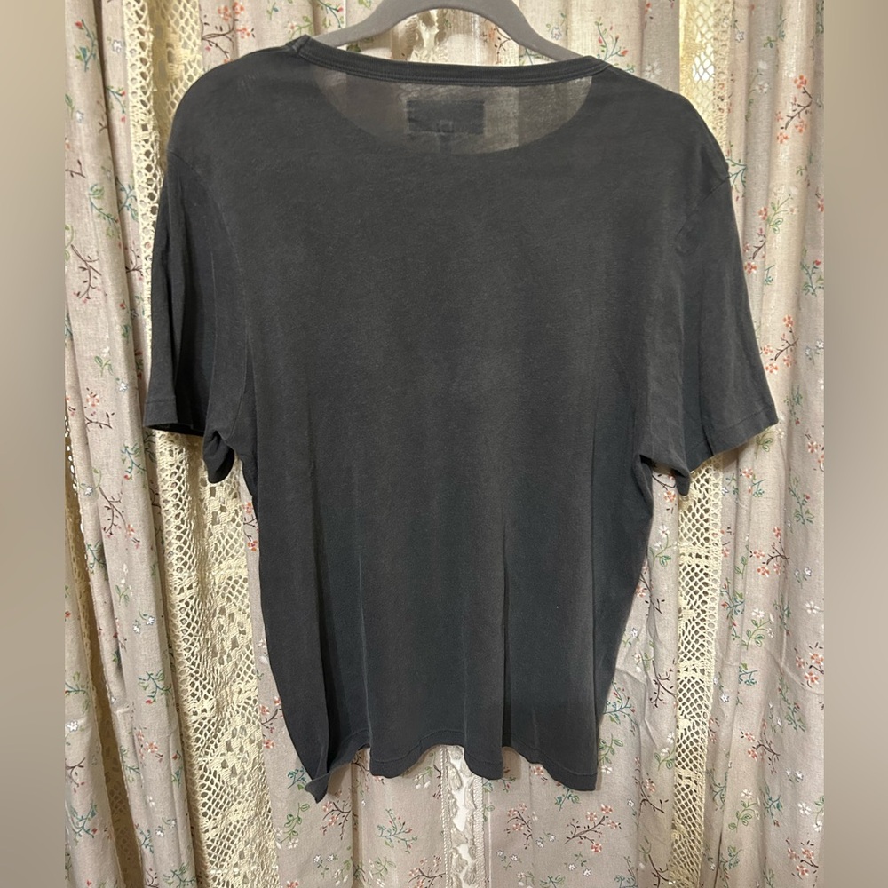 The Great. Ribbon Tuxedo Gray Short Sleeve Top Size 2 Medium. EUC - Picture 4 of 4